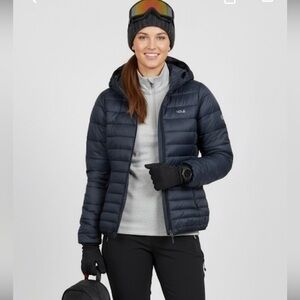 Lole Navy Blue Lightweight Packable Mini  Puffer Coat